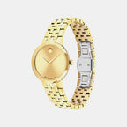 Museum Women Quartz Gold Dial Analog Stainless Steel Watch 608009