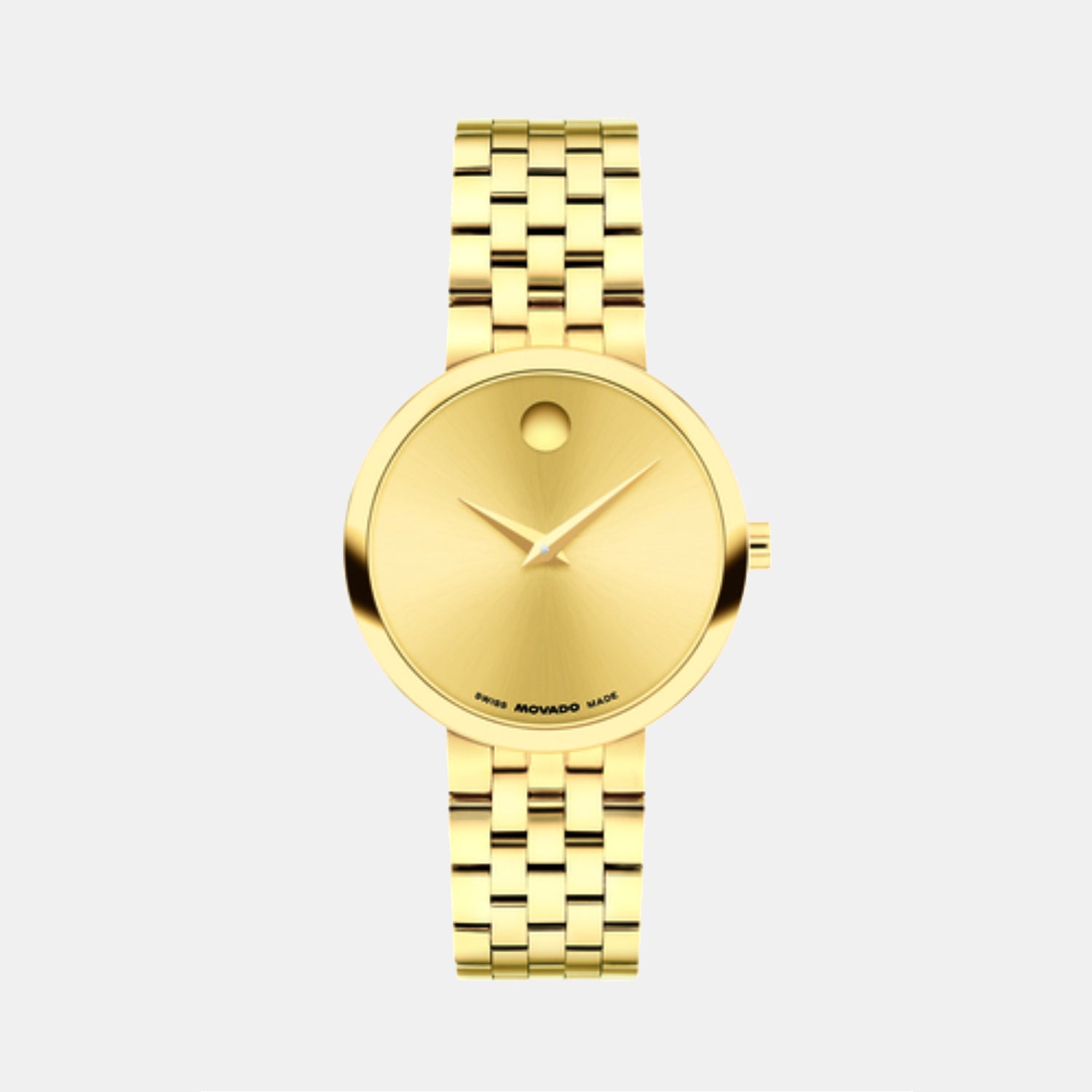 Museum Classic Women Quartz Gold Dial Analog Stainless Steel Watch 608009