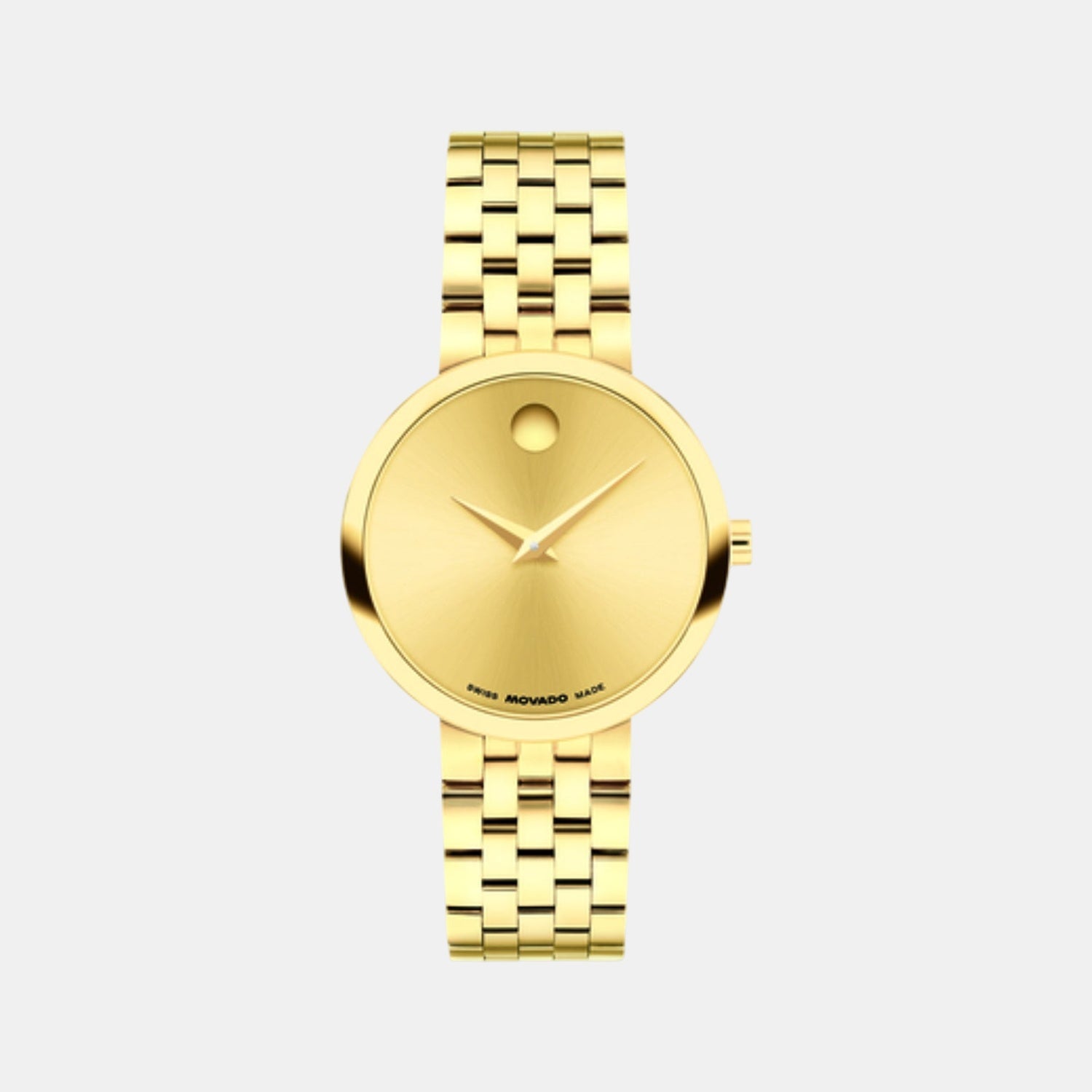 Museum Classic Women Quartz Gold Dial Analog Stainless Steel Watch 608009