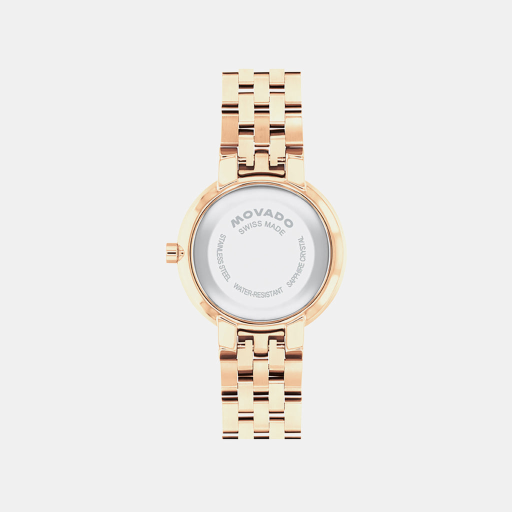 Museum Women Quartz Pink Dial Analog Stainless Steel Watch 608014