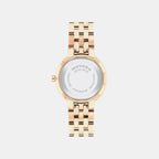Museum Women Quartz Pink Dial Analog Stainless Steel Watch 608014