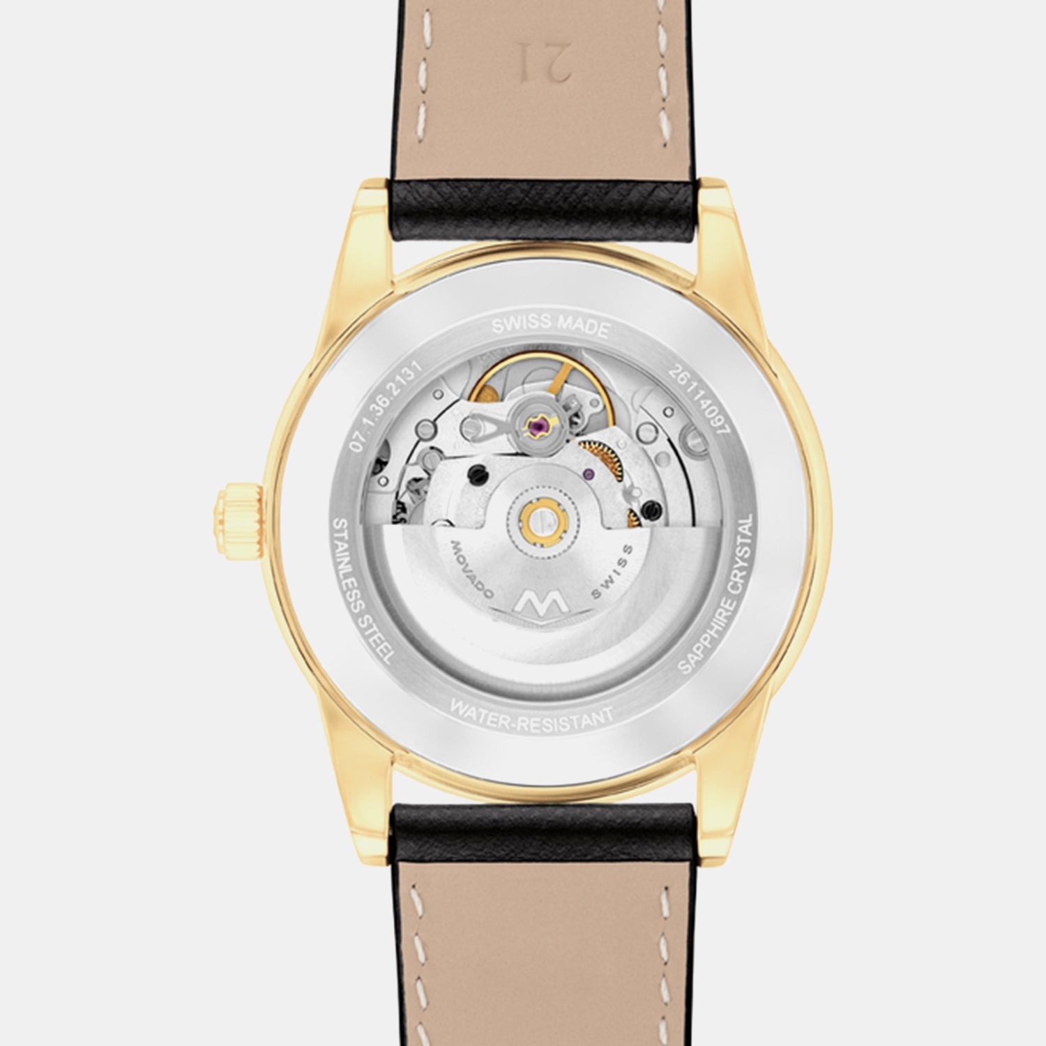 Museum Men Automatic Black Dial Analog Leather Watch 608025