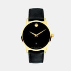 Museum Classic Men Automatic Black Dial Analog Leather Watch 608025