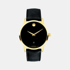 Museum Classic Men Automatic Black Dial Analog Leather Watch 608025