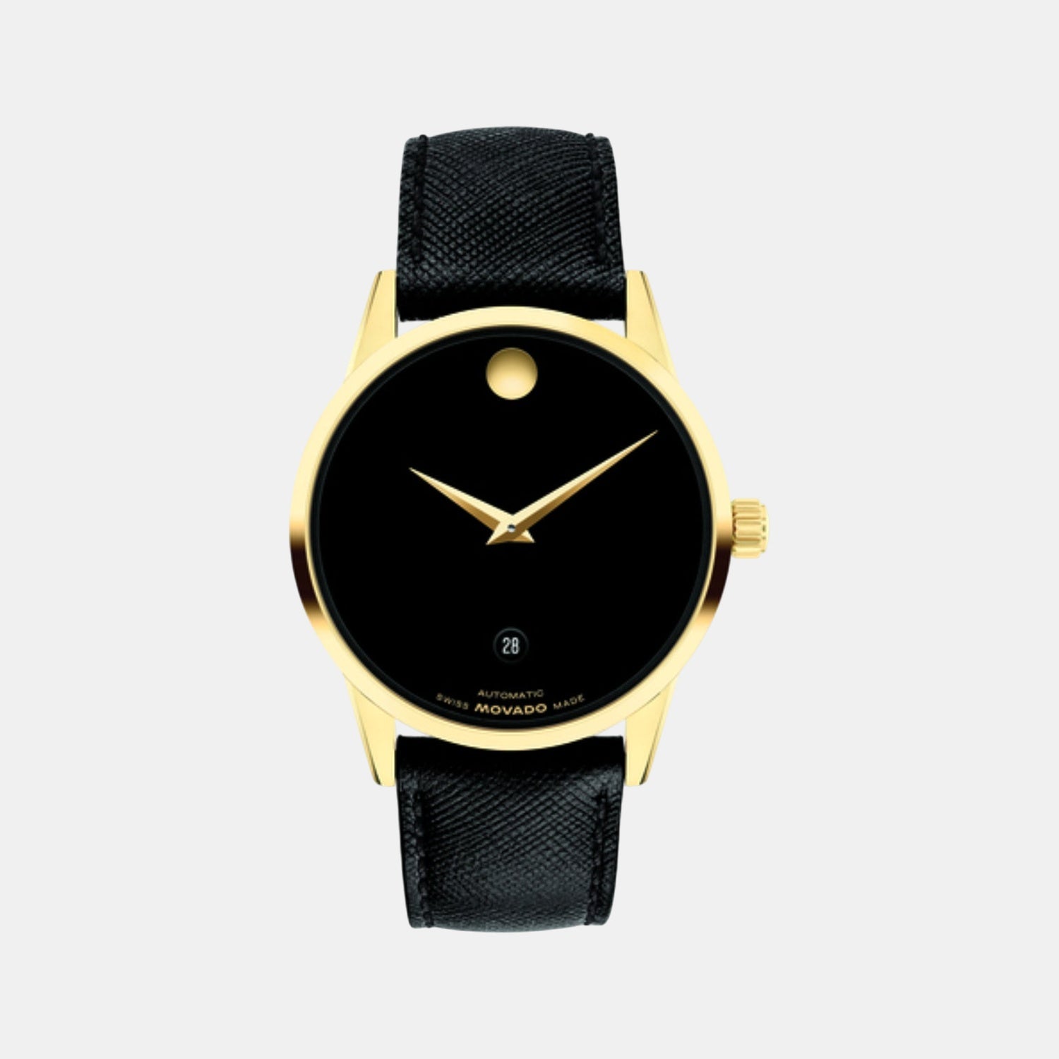 Museum Classic Men Automatic Black Dial Analog Leather Watch 608025