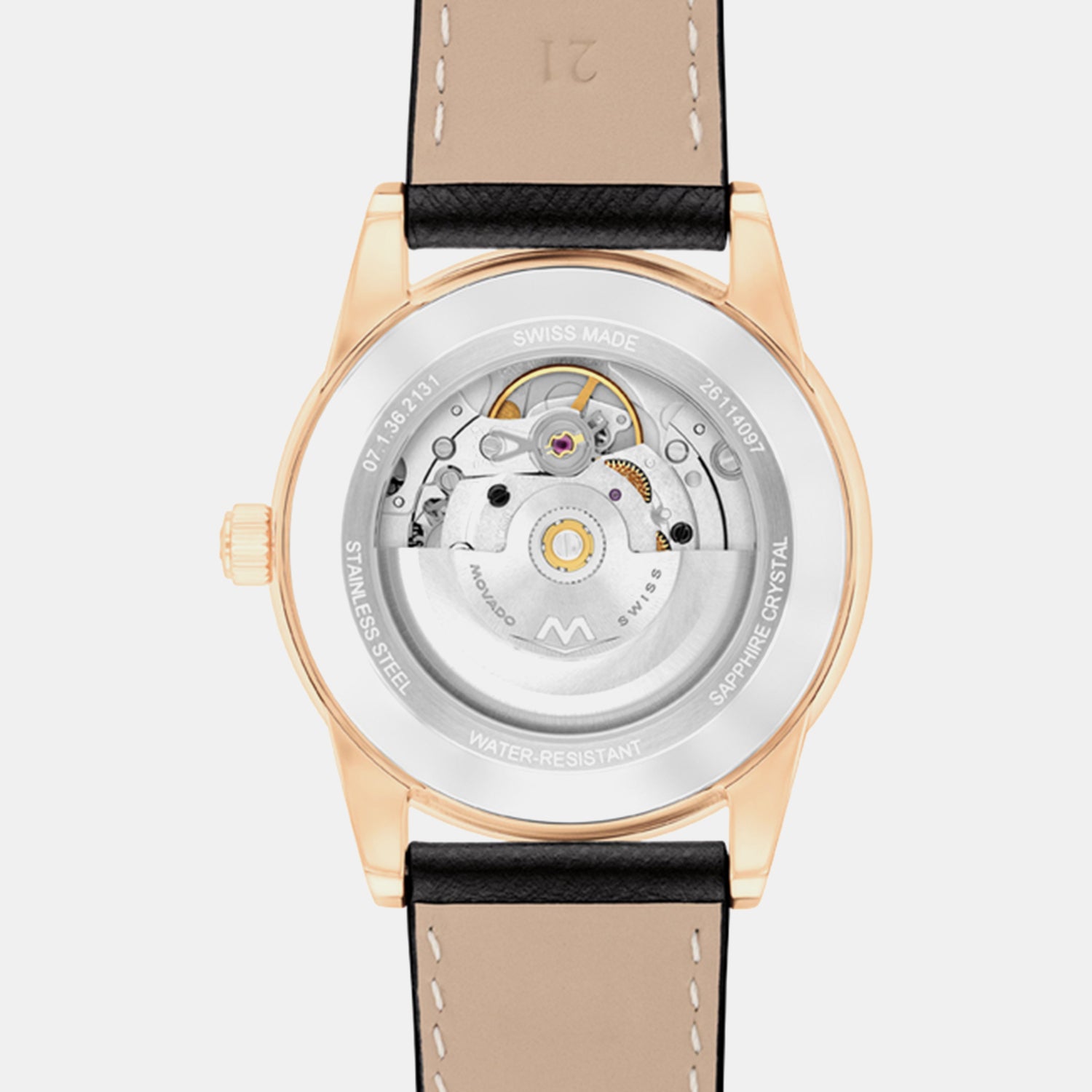 Museum Men Automatic Black Dial Analog Leather Watch 608026