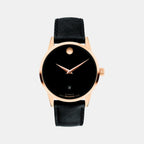 Museum Classic Men Automatic Black Dial Analog Leather Watch 608026