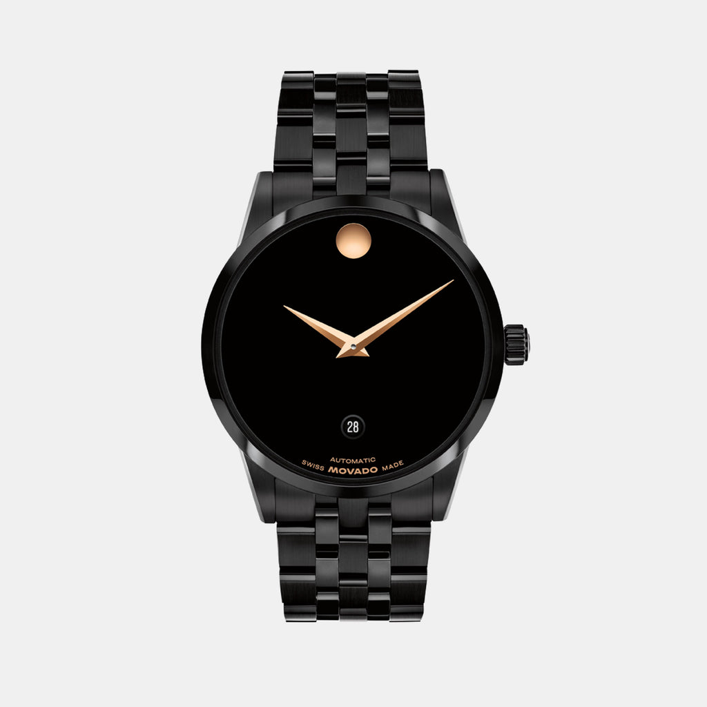 Museum Men Automatic Black Dial Analog Stainless Steel Watch 608034