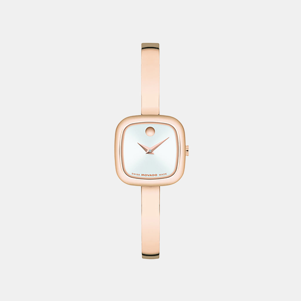 Museum Bangle Women Quartz Silver Dial Analaog Stainless Steel Watch 608059