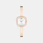 Museum Bangle Women Quartz Silver Dial Analaog Stainless Steel Watch 608059