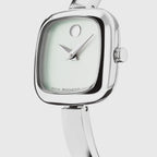 Museum Bangle Women Quartz Green Dial Analog Stainless Steel Watch 608060