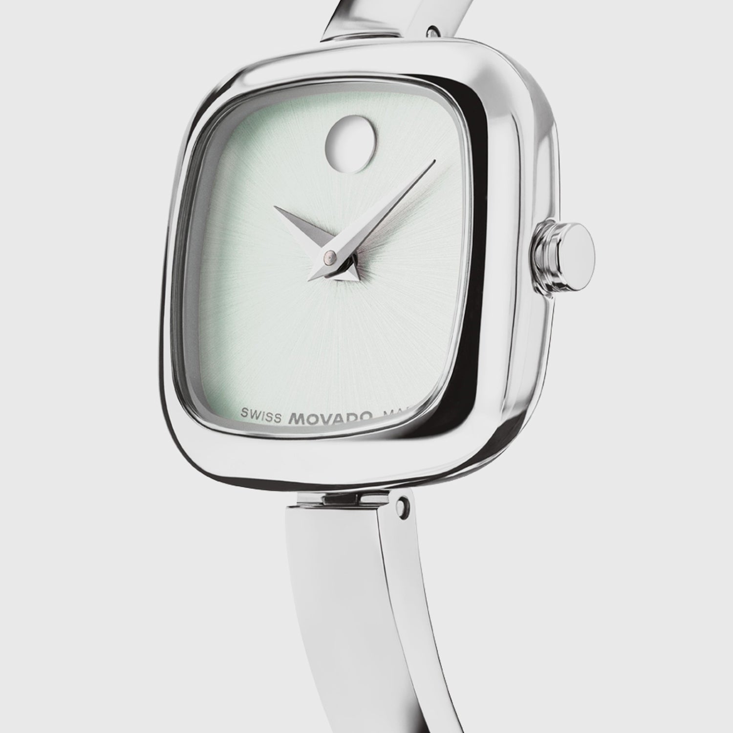 Museum Bangle Women Quartz Green Dial Analog Stainless Steel Watch 608060
