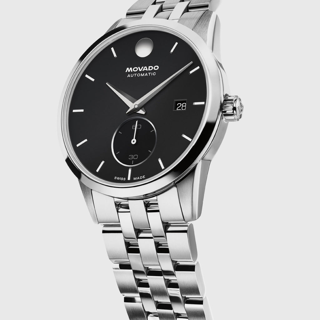 Museum Taga Men Automatic Black Dial Analog Stainless Steel Watch 608073