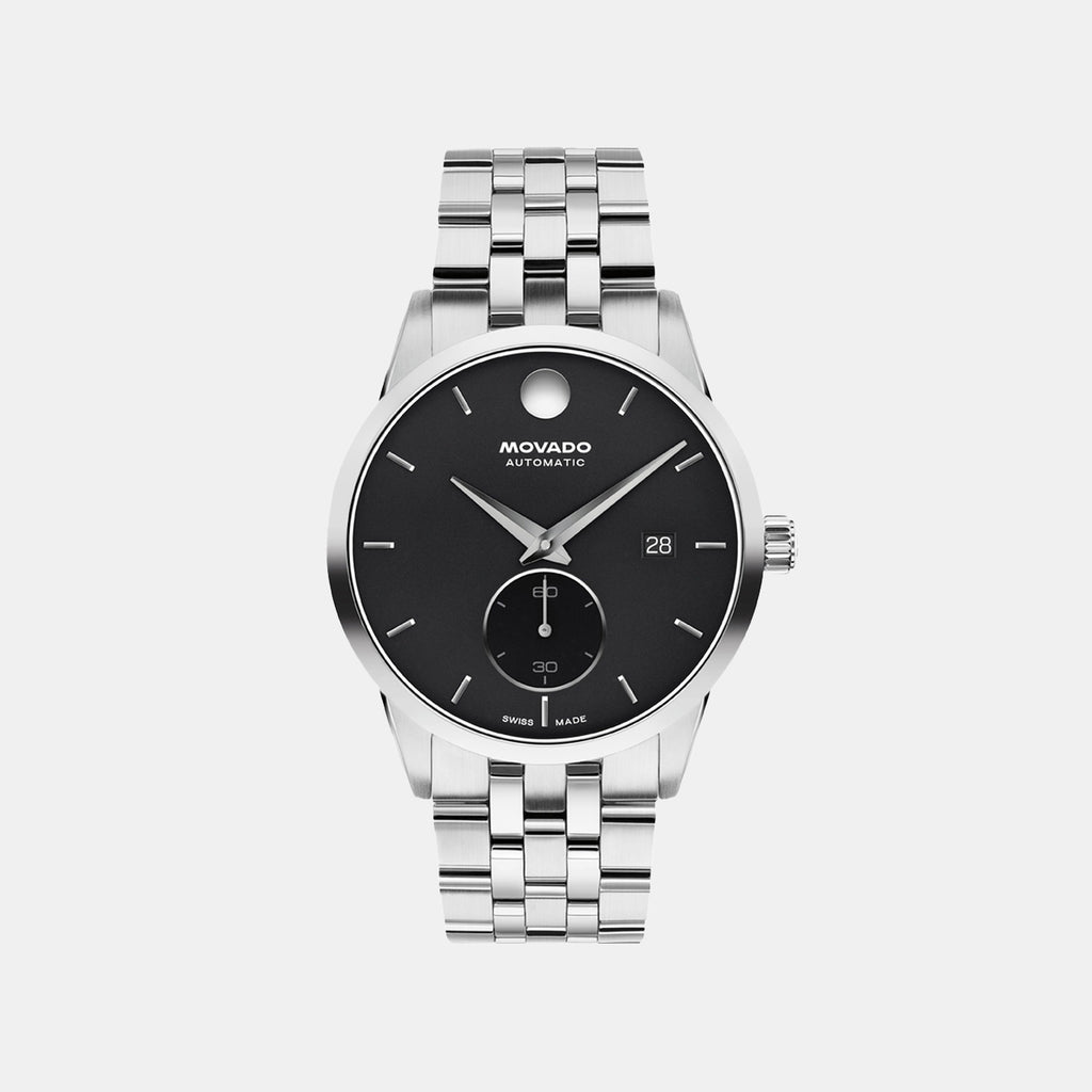 Museum Taga Men Automatic Black Dial Analog Stainless Steel Watch 608073