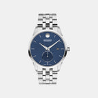 Museum Taga Men Automatic Blue Dial Analog Stainless Steel Watch 608075