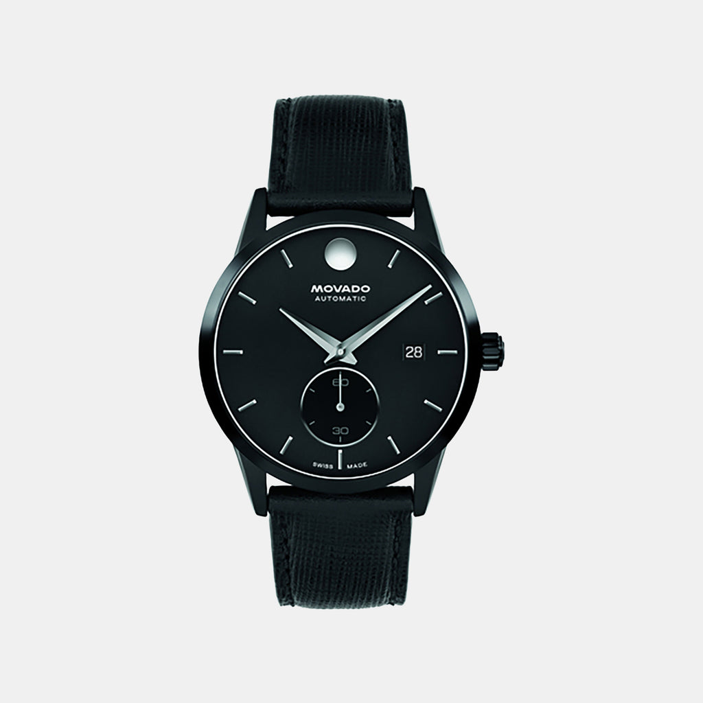 Museum Taga Men Automatic Black Dial Analog Leather Watch 608076
