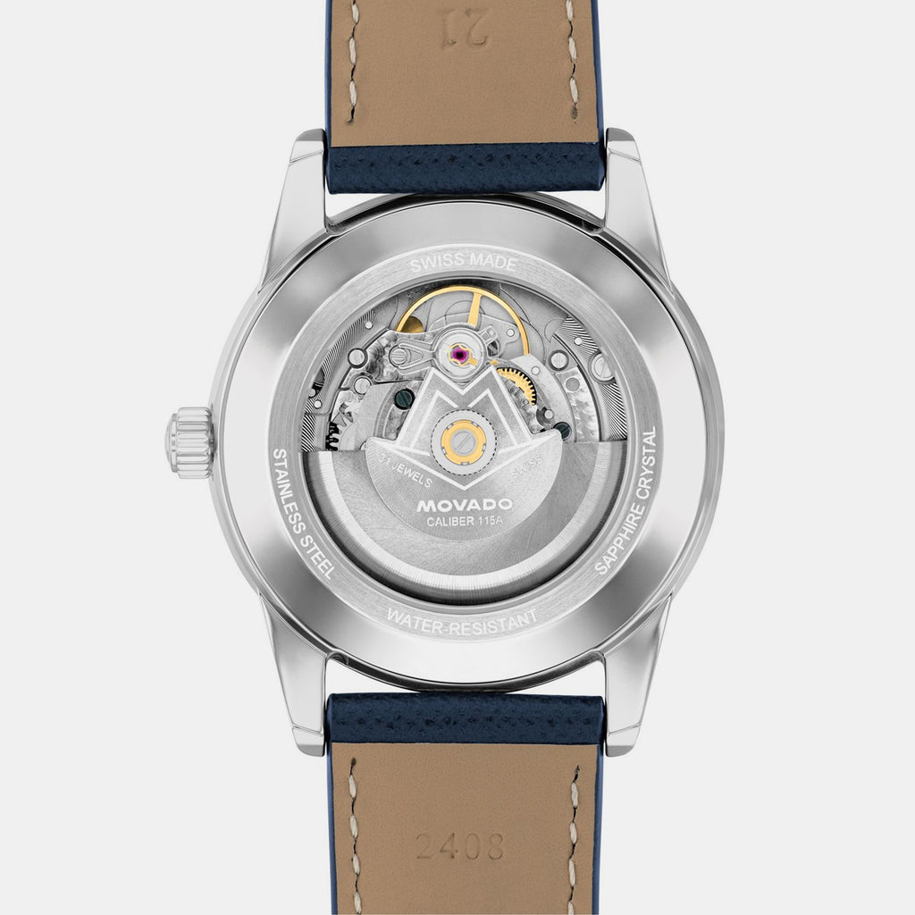 Museum Taga Men Automatic Blue Dial Analog Leather Watch 608077