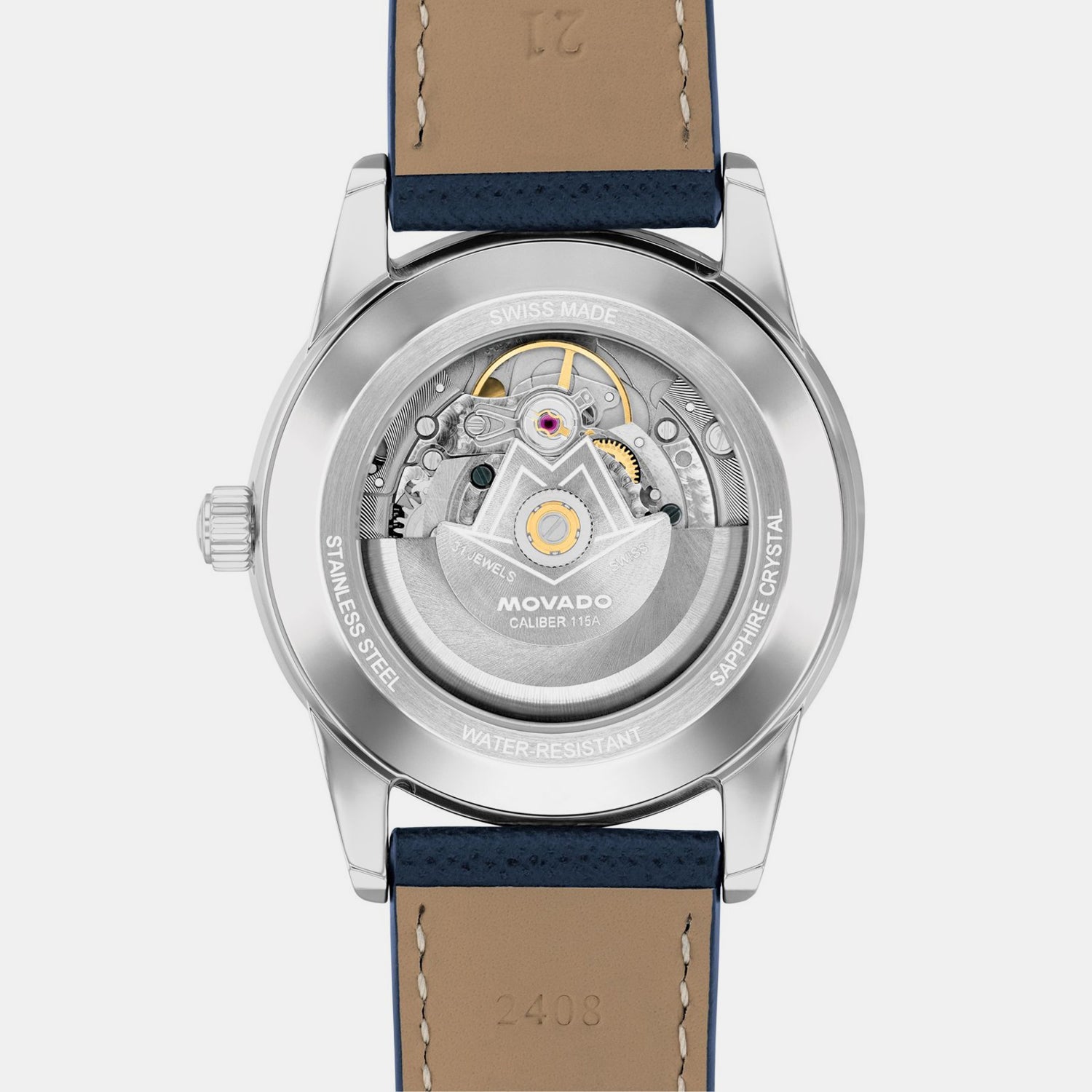 Museum Taga Men Automatic Blue Dial Analog Leather Watch 608077