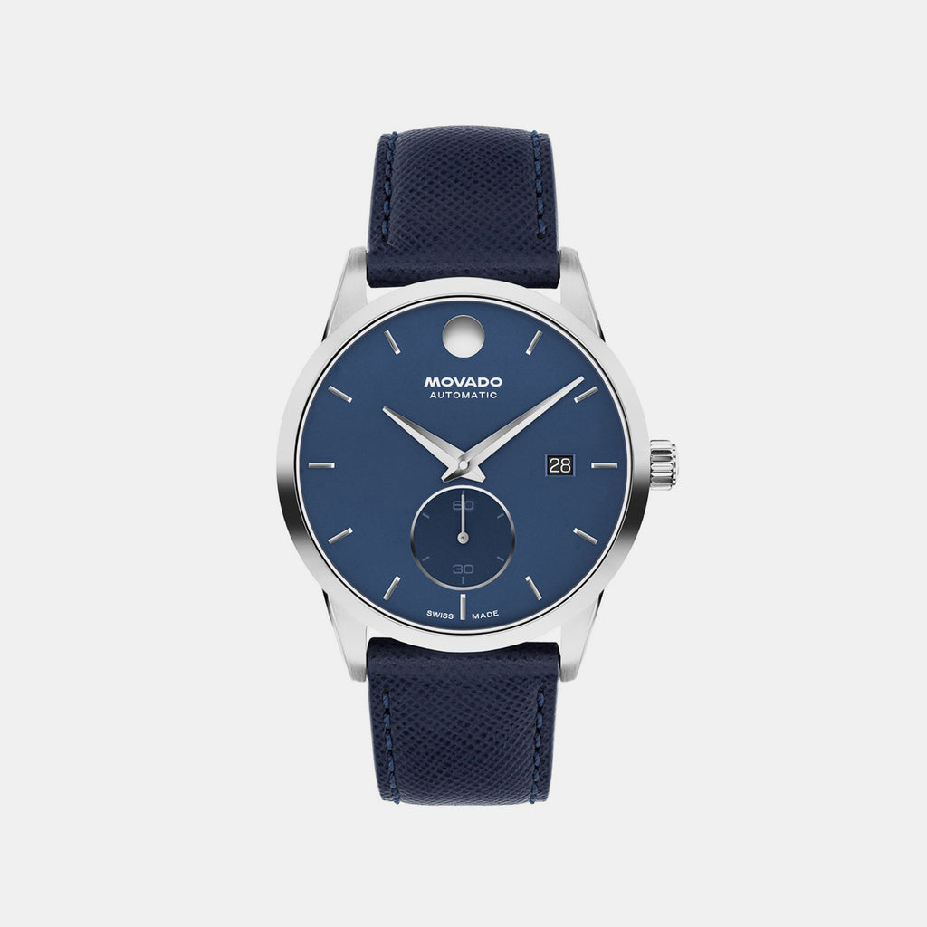 Museum Taga Men Automatic Blue Dial Analog Leather Watch 608077