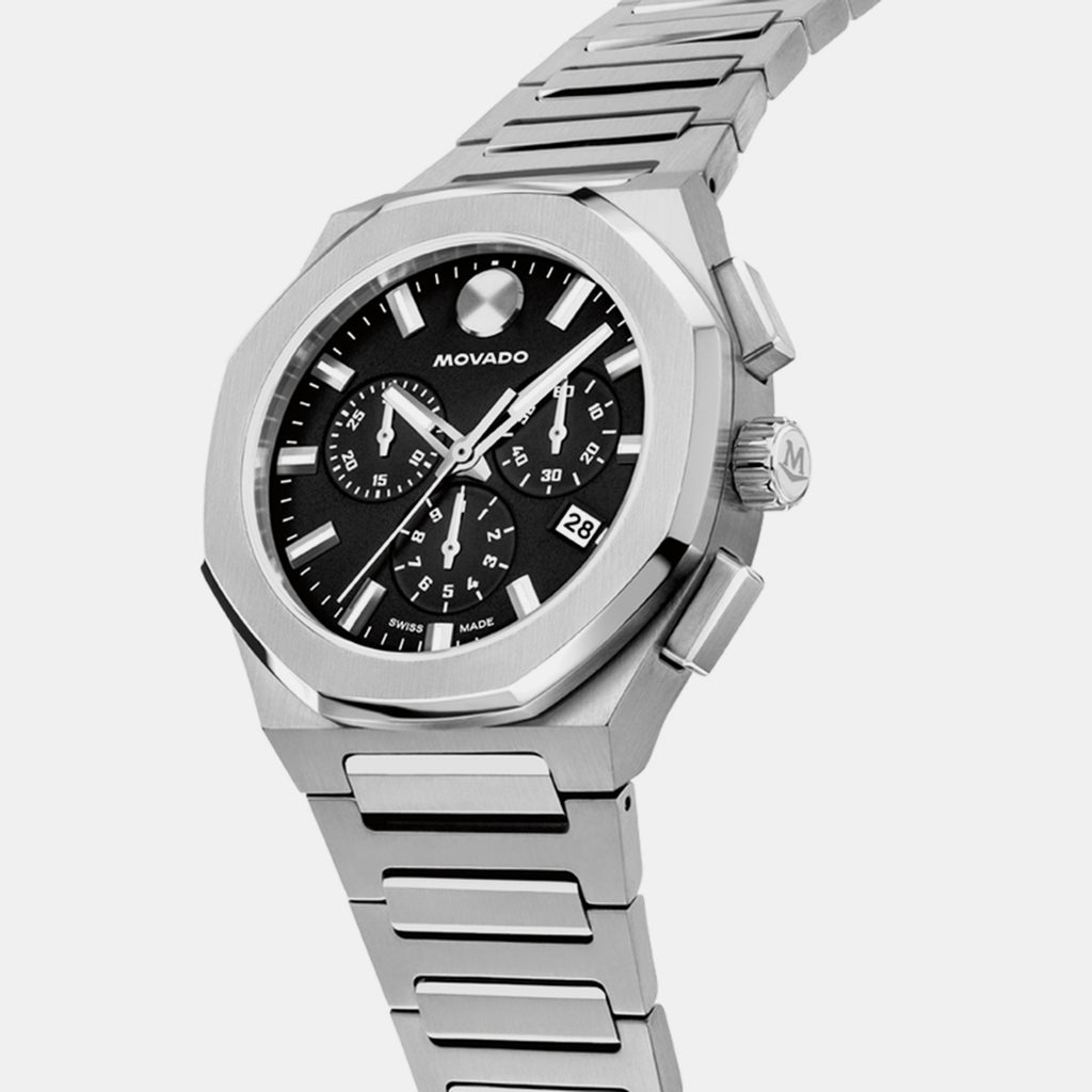 Centurion Men Quartz Black Dial Chronograph Stainless Steel Watch 608109