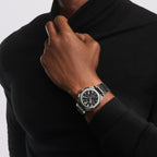 Centurion Men Quartz Black Dial Chronograph Stainless Steel Watch 608109