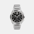Centurion Men Quartz Black Dial Chronograph Stainless Steel Watch 608109