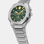Men Quartz Green Dial Chronograph Stainless Steel Watch 608111
