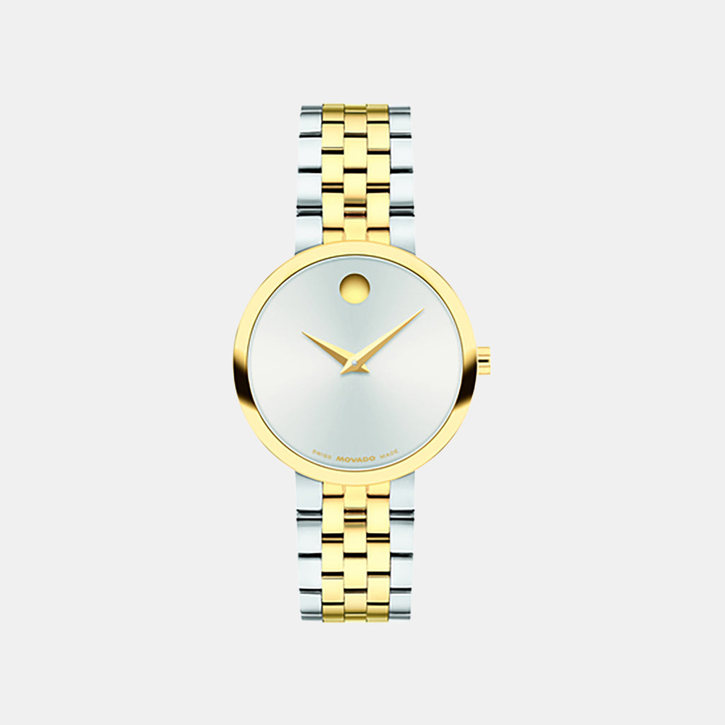 Museum Classic Women Quartz Silver Dial Analaog Stainless Steel Watch 608202
