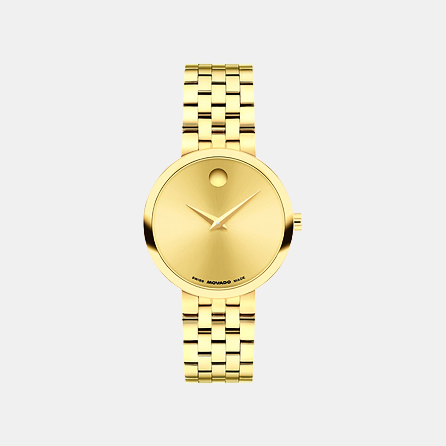 Museum Classic Women Quartz Gold Dial Analaog Stainless Steel Watch 608203
