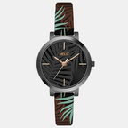Helix Round Black Analog watch