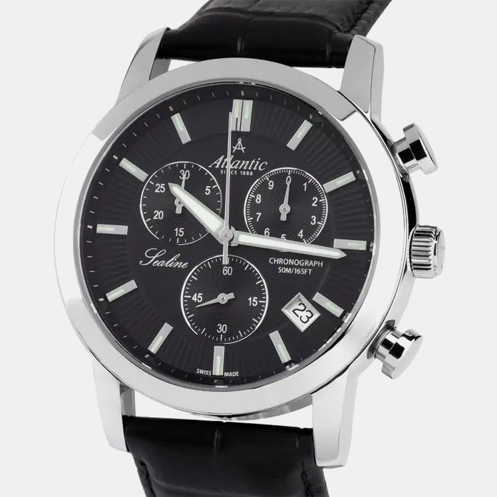 Sealine Men Quartz Black Dial Chronograph Stainless Steel Watch 62450.41.61