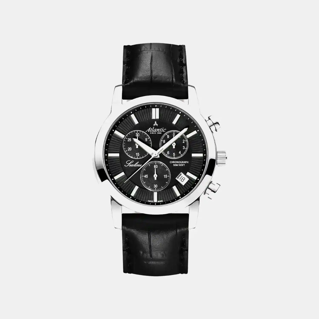 Sealine Men Quartz Black Dial Chronograph Stainless Steel Watch 62450.41.61
