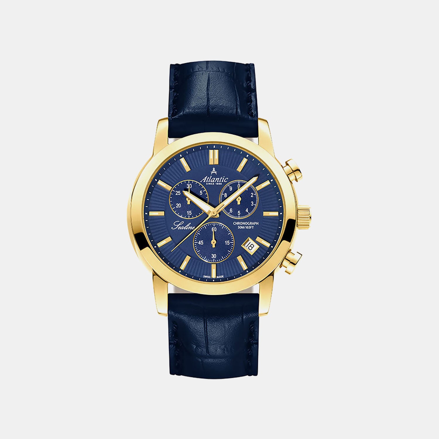 Sealine Men Quartz Blue Dial Chronograph Leather Watch 62450.45.51