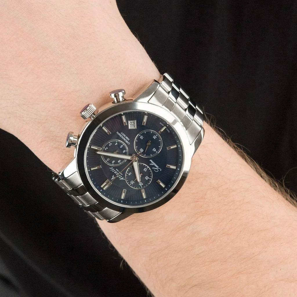 Sealine Men Quartz Blue Dial Chronograph Stainless Steel Watch 62455.41.51