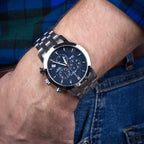 Sealine Men Quartz Blue Dial Chronograph Stainless Steel Watch 62455.41.51