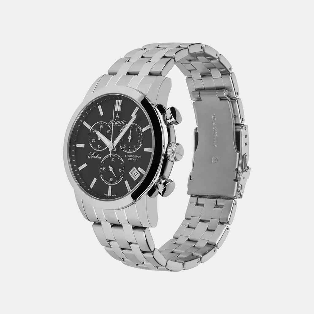 Sealine Men Quartz Black Dial Chronograph Stainless Steel Watch 62455.41.61