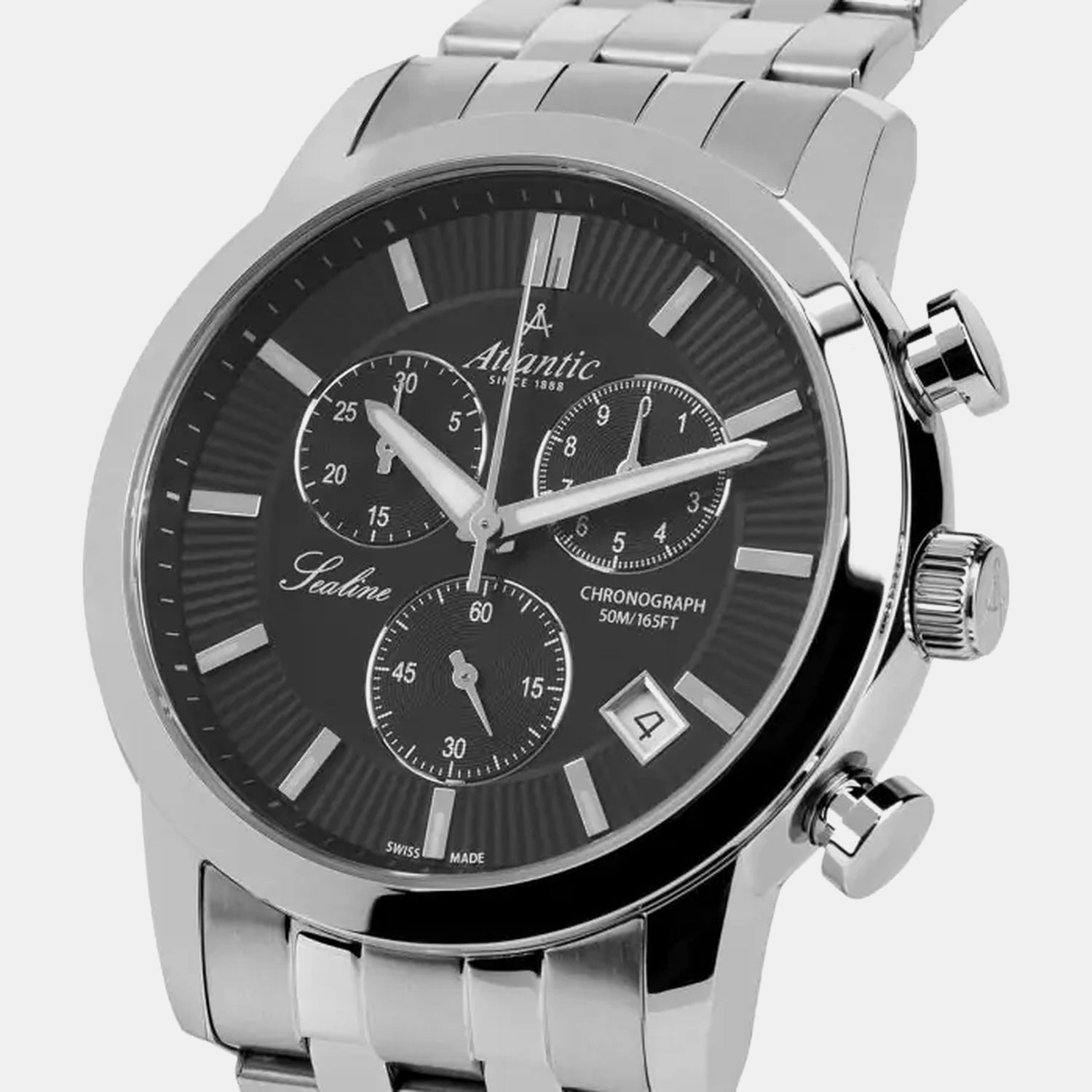 Sealine Men Quartz Black Dial Chronograph Stainless Steel Watch 62455.41.61
