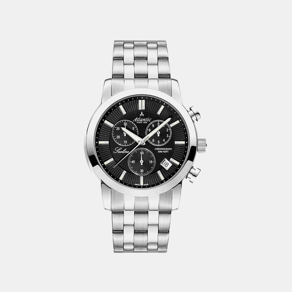 Sealine Men Quartz Black Dial Chronograph Stainless Steel Watch 62455.41.61