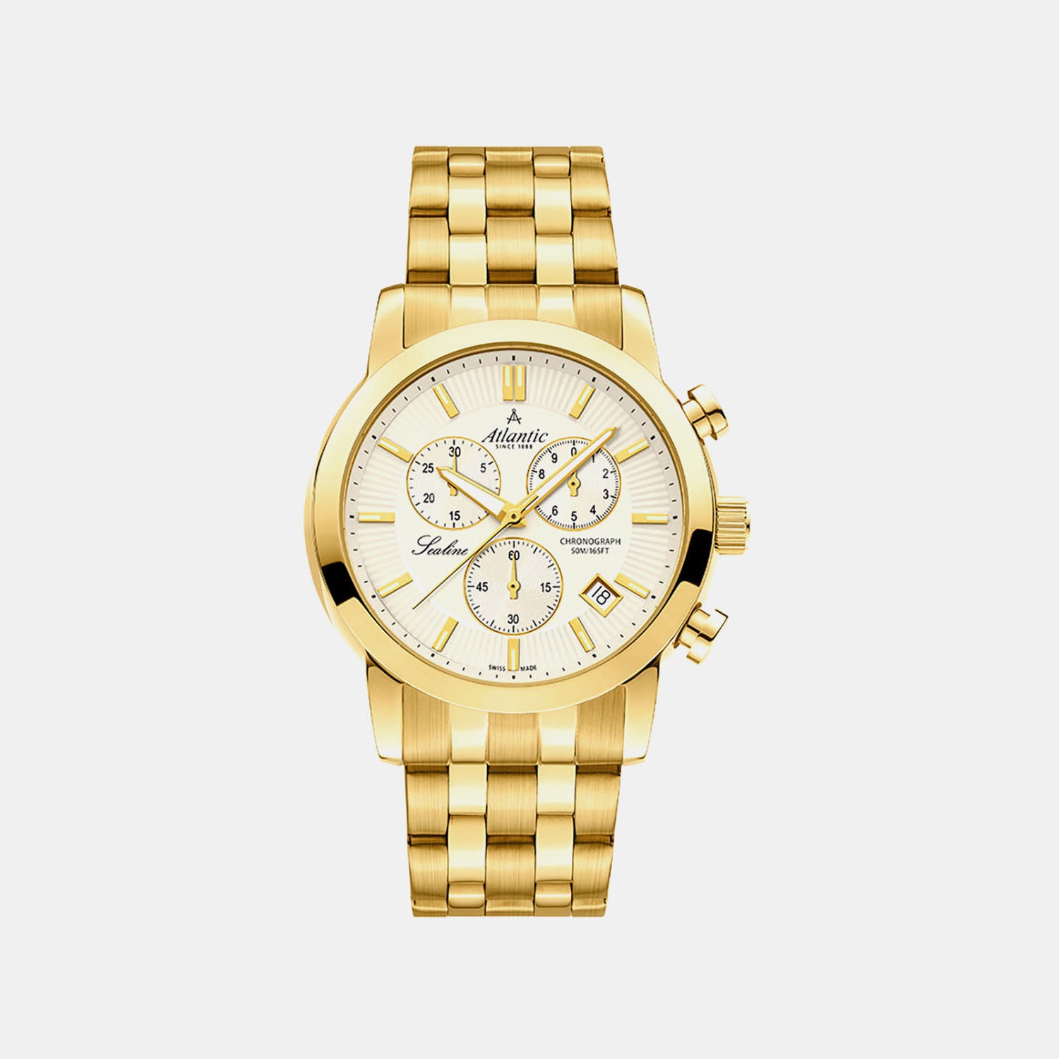 Sealine Men Quartz Champagne Dial Chronograph Stainless Steel Watch 62455.45.31