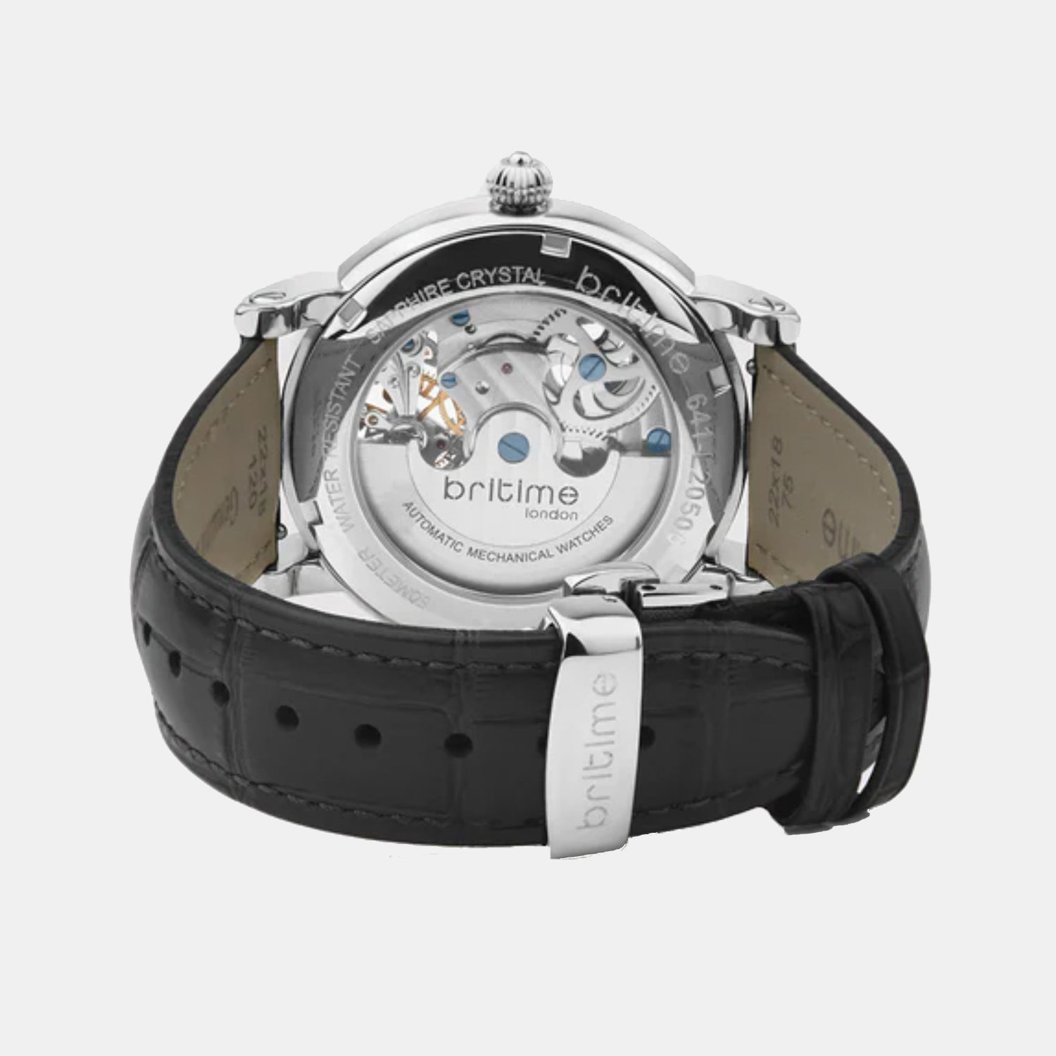 Men Automatic Green Dial Analog Leather Watch 641-L11406