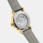 Men Automatic Blue Dial Analog Leather Watch 641-L20507