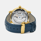 Men Automatic Blue Dial Analog Leather Watch 641-L20507