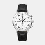 Atlantic Men Quartz Cream Dial Chronograph Leather Watch 64452.41.18-1