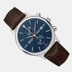 Men Quartz Blue Dial Chronograph Leather Watch 64452.41.51R