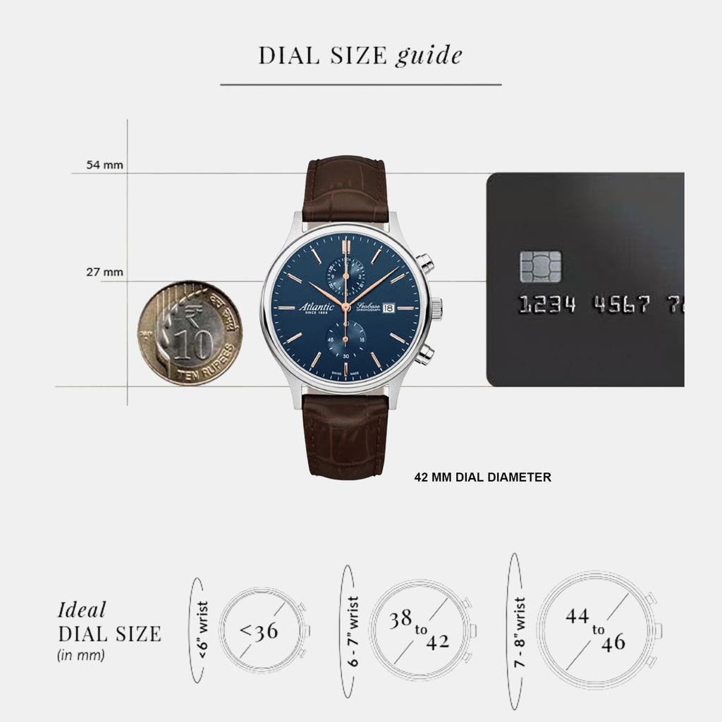 Men Quartz Blue Dial Chronograph Leather Watch 64452.41.51R