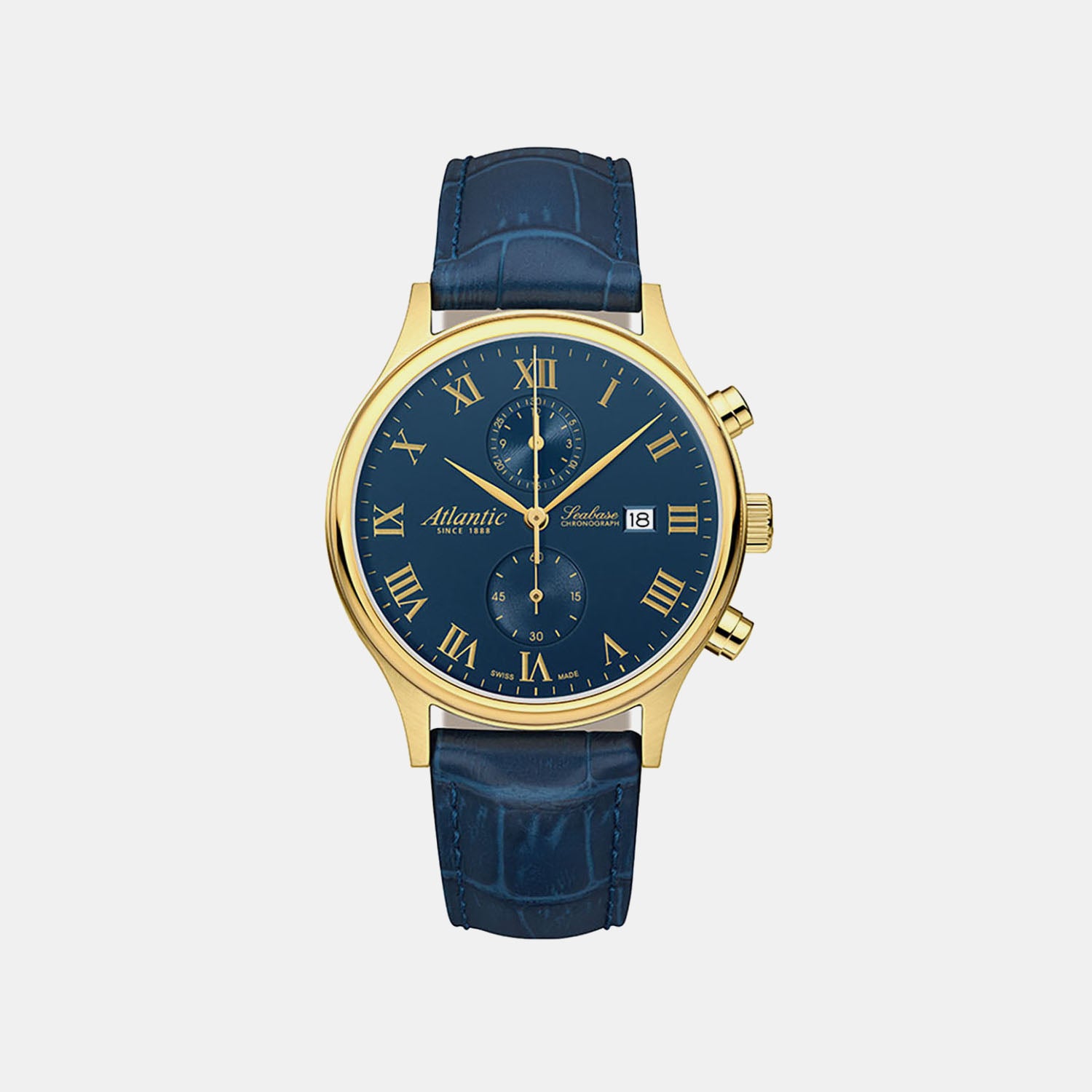 Seabase Men Quartz Blue Dial Analog Stainless Steel Watch 64452.45.58