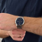 Men Quartz Blue Dial Chronograph Stainless Steel Watch 64457.41.51