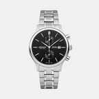Atlantic Men Quartz Black Dial Chronograph Stainless Steel Watch 64457.41.61-1
