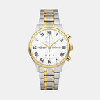 Atlantic Men Quartz White Dial Chronograph Stainless Steel Watch 64457.43.18G-1