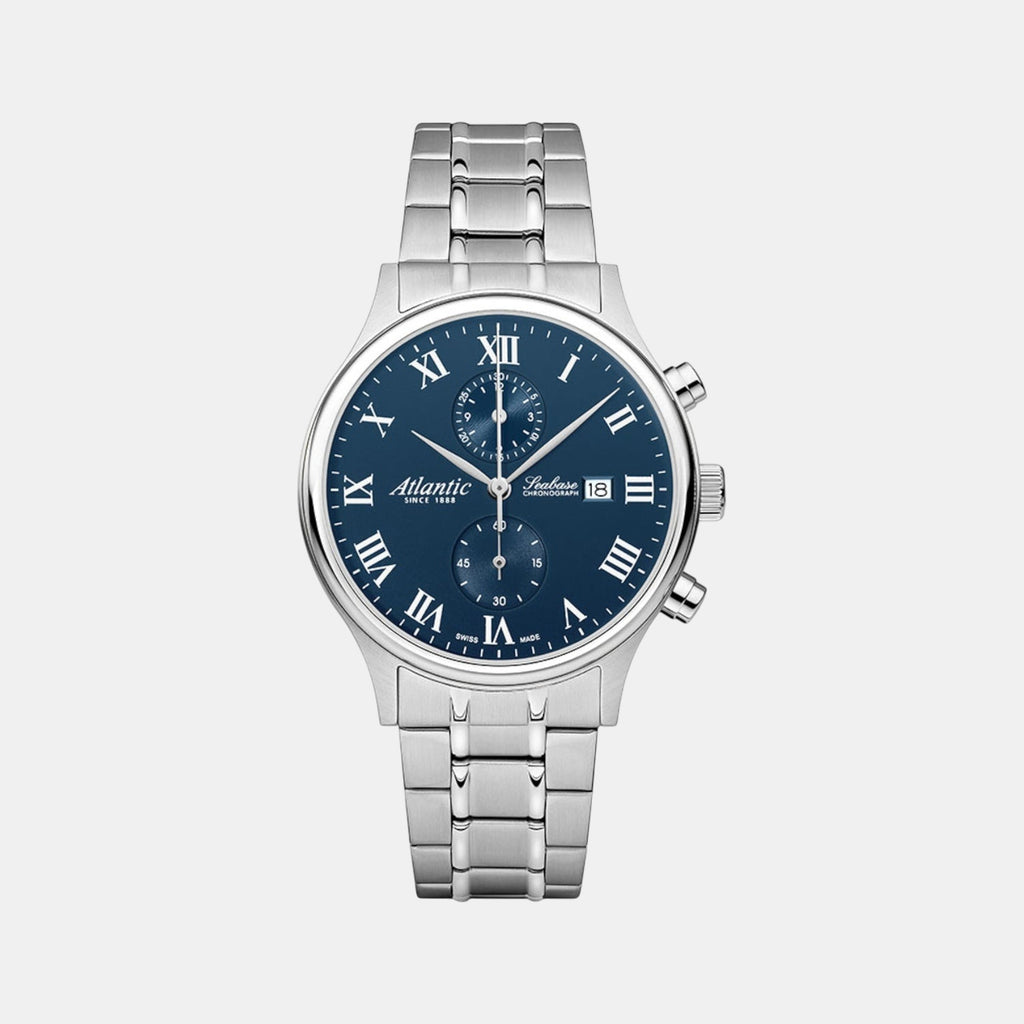 Men Quartz Blue Dial Chronograph Stainless Steel Watch 64457.41.58